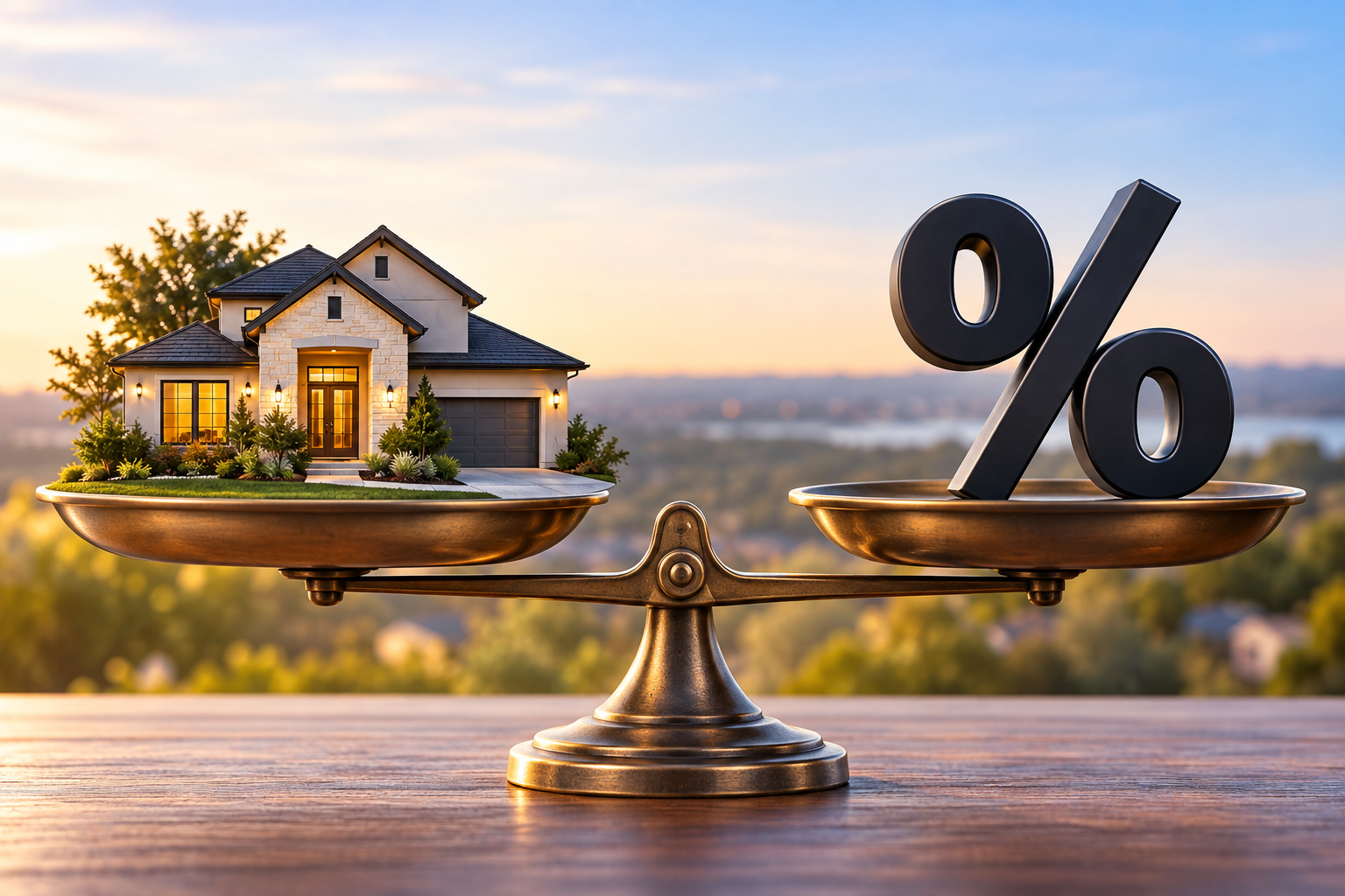 Scales of House vs. Interest Rate